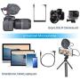 Professional Hi-sensity Hi-fidelity Mini Shotgun Video Condenser Microphone External Mic Compatible for DSLR Camera Camcorder Smartphone iPhone for Interview Podcast Live Streaming Vlog Youtube Studio