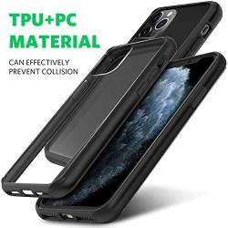 Mkeke Compatible with iPhone 11 Pro Max Case, Clear iPhone 11 Pro Max Cover Shock Absorption Phone Cases 6.5 inch-Blck