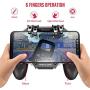 MEO Mobile Controller for iPhone and Android with 4000mAh Power Bank and Cooling Fan, PUBG Mobile Controller [ 6 Finger ] with L1R1 L2R2 Aim and Shoot Triggers Joystick Remote Grip-Black