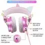 Kids Headphones, Wireless headphones for kids Unicorn headphones for girls Bluetooth headphones with Adjustable Headband, Over On Ear Headset w/Mic for Smartphones/School/Kindle/Tablet/PC Online Study