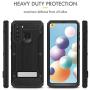 Evocel Galaxy A21 Explorer Series Pro with Glass Screen Protector and Belt Clip Holster for The Samsung Galaxy A21, Black