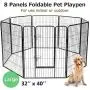 fam famgizmo Heavy Duty Foldable Metal Exercise Pen & Pet Playpen Puppy Cat Exercise Fence Barrier Playpen Kennel, Outdoor & Indoor,8/16 Panels fam famgizmo Heavy Duty Foldable Metal Exercise Pen & Pet Playpen Puppy Cat Exercise Fence Barrier Playpen Kennel, Outdoor & Indoor,8/16 Panels
