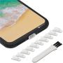 PortPlugs Anti Dust Plugs (10 Pack) - Compatible with iPhone 11, X, XS, XR, 8, 7, 6 Plus, Max, Pro - Port Cleaning Brush Included (Clear)
