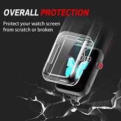 Smiling Case for Apple Watch Series 4 & Series 5 with Built in TPU Screen Protector 40mm - All Around Protective Case for Apple watch Series 5/4 40mm (clear)