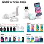 Wireless Charger, 3 in 1 Wireless Charging Station, Charging Dock for iPhone/AirPods, Qi-Certified Fast Wireless Charging Stand iPhone 11/11Pro/11Pro Max/X/XS/XR/Max / 8/8 Plus Samsung (White)