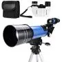 MaxUSee 70mm Refractor Telescope + 8X21 Compact HD Binoculars for Kids and Astronomy Beginners, Travel Scope for Moon Stars Viewing Bird Watching Sightseeing MaxUSee 70mm Refractor Telescope + 8X21 Compact HD Binoculars for Kids and Astronomy Beginners, Travel Scope for Moon Stars Viewing Bird Watching Sightseeing