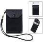 FRIFUN Stick on Phone Wallet, Ultra-Slim Self Adhesive Card Holder Credit Card Wallet for Smartphones Sleeve Extra Tall Pocket Totally Covers Credit Cards & Cash (Black Plus)