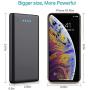 Portable Charger 26800mAh【2020 Upgrade High Capacity】Power Bank Ultra Compact External Battery Pack Backup with 4 LED Lights,Dual USB Ports High-Speed Charging for Cell Phones, Tablet and More (Black)