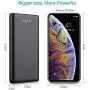 Portable Charger 26800mAh【2020 Upgrade High Capacity】Power Bank Ultra Compact External Battery Pack Backup with 4 LED Lights,Dual USB Ports High-Speed Charging for Cell Phones, Tablet and More (Black)