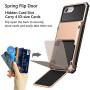 Vofolen Case for iPhone 6s 6 7 8 SE2 Case Wallet Credit Card Holder ID Slot Pocket Scratch Resistant Dual Layer Protective Bumper Rubber Armor Hard Shell Cover for iPhone 6 6s 7 8 SE 2020 (Rose Gold)