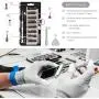 Syntus Precision Screwdriver Set, 63 in 1 with 57 Bits Screwdriver Kit, Magnetic Driver Electronics Repair Tool Kit for iPhone, Tablet, Macbook, Xbox, Cellphone, PC, Game Console, Black Syntus Precision Screwdriver Set, 63 in 1 with 57 Bits Screwdriver Kit, Magnetic Driver Electronics Repair Tool Kit for iPhone, Tablet, Macbook, Xbox, Cellphone, PC, Game Console, Black
