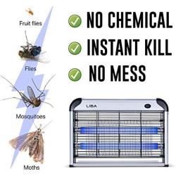 LiBa Bug Zapper Electric Indoor Insect Killer Mosquito, Bug, Fly Killer Powerful 2800V Grid (2-Pack)