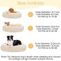 SlowTon Dog Calming Bed, Ultra Soft Donut Cuddler Nest Warm Plush Dog Cat Cushion with Cozy Sponge Non-Slip Bottom for Small Medium Pets Snooze Calm Sleeping Indoor, Machine Washable