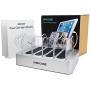 Simicore Charging Station for Multiple Devices, Simicore 4-Port USB Charger Station with 5 Short Mixed Cables for Cell Phones, Smart Phones, Tablets (Space Gray)