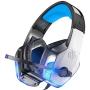 BENGOO V-4 Gaming Headset for Xbox One, PS4, PC, Controller, Noise Cancelling Over Ear Headphones with Mic, LED Light Bass Surround Soft Memory Earmuffs for PS2 Mac Nintendo 64 Game Boy Advance Games
