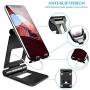 Adjustable Cell Phone Stand, Abdodar Aluminum Desktop Phone Holder Cradle Dock Fully Foldable, Compatible with All Mobile Phone Ipad