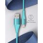 iPhone Charger 6ft 2 Pack, Xcentz Apple MFi Certified Lightning Cable Nylon Braided High-Speed Data Sync Cord with Metal Connector for iPhone 11/11 Pro/Pro max/X/XS/XR/XS Max, iPad Mini/Air, Blue