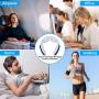 Neck Massager, Intelligent Electric Pulse Neck Massager with Heat, Cordless Relax Massage Equipment with 3 Modes 15 Speeds Smart Massage for Home, Outdoor, Office Airplane and Travel(Blue)