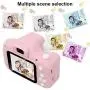 DDGG Kids Digital Camera, 1080P FHD Digital Video Camera for Kids with 2 Inch IPS Screen and 16GB SD Card, Rechargeable Camera for 3-10 Years Boys Girls(Pink)