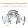 Smart Neck Massager for Women and Men Electric Cordless Wireless Portable 4D Pulse Neck Massage Machine with Heat 3 Modes 15 Speeds Deep Tissue Trigger Point Massage for Pain Relief and Relax (White)