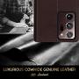 FYY Case for Samsung Galaxy Note 20 Ultra 6.9", Luxury [Cowhide Genuine Leather][RFID Blocking] Wallet Case, Flip Folio Case with Kickstand Function and Card Slots for Galaxy Note 20 Ultra 6.9" Brown