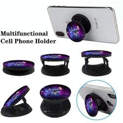 3 Pack/Multifunction Disney Cell Phone Stand Holder and Grip Purple Galaxy Lilo Stitch Foldable Phone Kickstand Mount Compatible for Smartphones