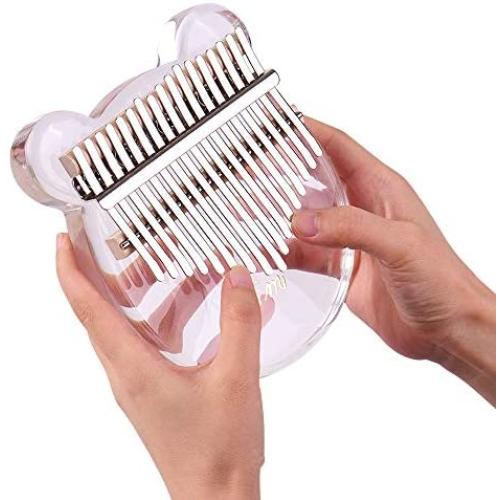 Kalimba 17-Key Thumb Piano Transparent Acrylic Material with Carry Bag