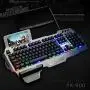 ZeeDix PK-900 Colorful Backlight Gaming Keyboard 104 Keys Waterproof ABS Metal Keyboard for Gamer