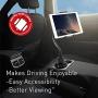 Macally 2 in 1 Phone & Tablet Car Mount for Cup Holder - Adjustable 12” Flexible Gooseneck and 360° Rotating Base - Phone, Tablet, iPad Holder for Car - Fits Devices up to 8” Wide and Most Vehicles