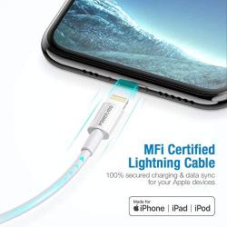 POWERADD Lightning Cable 6.6ft MFI Certified iPhone Charger USB Charging/Sync Lightning Cord 8 Pins Compatible with iPhone SE 11 11 Pro 11 Pro Max Xs MAX XR X 8 7 6S 6 5, iPad and More