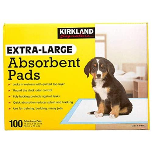 Kirkland Signature Extra-Large Absorbent Pads, 100 Large Pads, 30x23 (Original Version)
