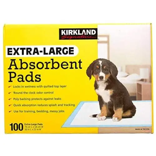 Kirkland Signature Extra-Large Absorbent Pads, 100 Large Pads, 30x23 (Original Version) Kirkland Signature Extra-Large Absorbent Pads, 100 Large Pads, 30x23 (Original Version)