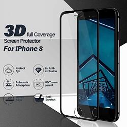 iPhone 8 Plus/7 Plus/6S Plus/6 Plus Screen Protector By BIGFACE,[2 Pack] Full Coverage Premium Tempered Glass,9H Hardness,Anti-Scratch,3D Touch Accuracy Anti-Bubble Film for iPhone 8P/7P/6SP/6P (Black)