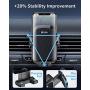Humixx Phone Car Holder Mount, Upgraded Double Release Button Suction Cup Phone Holder for Car Dashboard Windshield Air Vent Compatible with iPhone SE 11 Pro Max XR XS X Samsung Galaxy Note 20 S20 S10
