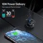 USB C PD Car Charger, 2Pack CHOETECH 36W Dual Port Fast Type C Car Adapter with 18W Power Delivery & Quick Charge 3.0 for iPhone SE/11/11 Pro/11 Pro Max/XS,Samsung S20/Note 10/S10, iPad Pro 2020