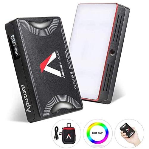 Aputure MC Aputure Amaran AL-MC RGB Led Video Light TLCI/CRI 96+ RGB 0-360 Full Color 3200-6500K Adjustable 0-100% Stepless Dimming CCT/HSI/FX Mode Built-in Lighting Effect App Control Wireless Charge