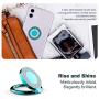 Phone Ring Holder - Allengel 360 Rotation Bling Metal Finger Kickstand Finger Ring Grip Stand for Strongly Magnetic Car Mount Compatible with iPhone, Samsung Galaxy, All Smartphone (Blue)