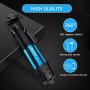 UBeesize 60-inch Camera Tripod, 5kg/11lb Load TR60 Load Portable Lightweight Aluminum Travel Tripod with Carry Bag & Bluetooth Remote, for DSLR Cameras Compatible with iPhone & Android Phone (Blue)