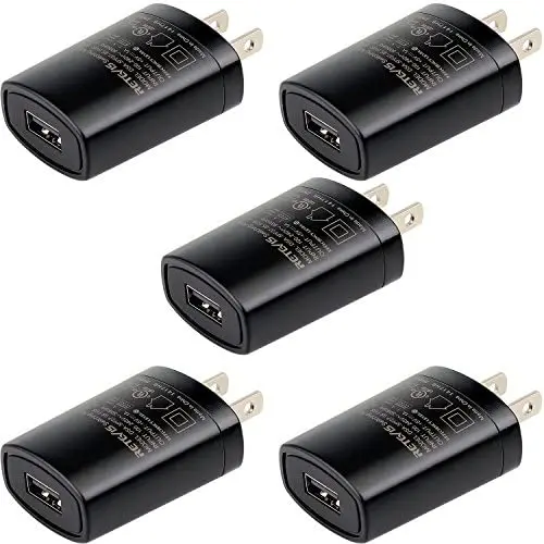 Retevis RT22 Charger Adapter 5V 1A Original USB Adapter Charger for Retevis H-777 RT22 RT27 RT21 H-777S Walkie Talkie Retekess V115 FM Radio (5 Pack) Retevis RT22 Charger Adapter 5V 1A Original USB Adapter Charger for Retevis H-777 RT22 RT27 RT21 H-777S Walkie Talkie Retekess V115 FM Radio (5 Pack)