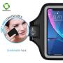 LOVPHONE iPhone 11 Pro/iPhone 11/iPhone XR Armband, Sport Running Workout Exercise Cell Phone Case with Holder & Card Slot,Fingerprint Sensor Access Supported and Sweat-Proof (Gray)