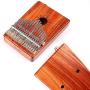 Smiger Electric Kalimba17 keys Thumb Piano Solid Mahogany Wood Kalimbas with Pickup Mbira kit 10 foot Cable Study Instruction Bag