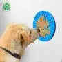 ZOLEN Dog Slow Dispensing Treater Mat Dog Lick pad Peanut Butter Lick mat for Pet Bathing, Grooming, and Dog Training [Blue]
