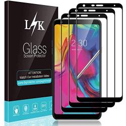 [3 Pack] L K Screen Protector for LG Stylo 5 / LG Stylo 5 Plus/LG Stylo 5X, [Full Cover] [ Easy Installation] Scratch-resistant, Bubble Free (Black)