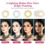 Selfie Ring Light, YBLNTEK Led Circle Light Cell Phone Ring Light Clip Rechargeable Ring Light with 40 LEDs for Phone Camera Photography Video