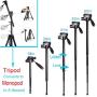 Regetek Camera Tripod Travel Monopod (70" Aluminum Professional Video Camera Mount Leg) Adjustable Stand with Flexible Head for Canon Nikon Dv DSLR Camcorder Gopro Cam& Carry Bag & Cellphone Mount