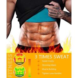 Men Neoprene Waist Trainer Sauna Sweat Suit Workout Vest Tank Top Tummy Control Shapewear Slimming Body Shaper