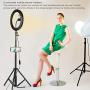Ring Light 10" with Two Phone Holders & Tripod Stand and Bluetooth Remote for YouTube Video, Desktop Camera Led Ring Light for Streaming, Makeup, Selfie Photography Compatible with iPhone Android