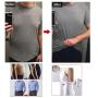 GKVK Mens Slimming Body Shaper Vest Shirt Abs Abdomen Slim