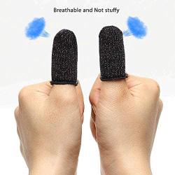 DYSQO 4 Pcs Pubg Finger Sleeves Ector Gaming Controller Finger Cover Sweat Proof Gaming Finger Gloves Non-Scratch Sleeve Sensitive Mobile Touch Screen Sleeves Best for PUBG Shoot and Aim Keys