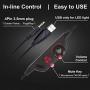 Gaming Headset for PS4 Xbox One, Gaming Headphones with Mic Stereo Surround Noise Reduction LED Lights Volume Control for Laptop, PC, Tablet, Smartphones - Red